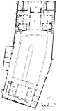 06465 ostia - regio iv - insula v - schola del traiano (iv,v,15) and domus iv,v,16) - grundriss quelle - bollmann 1998, abb. 13.jpg